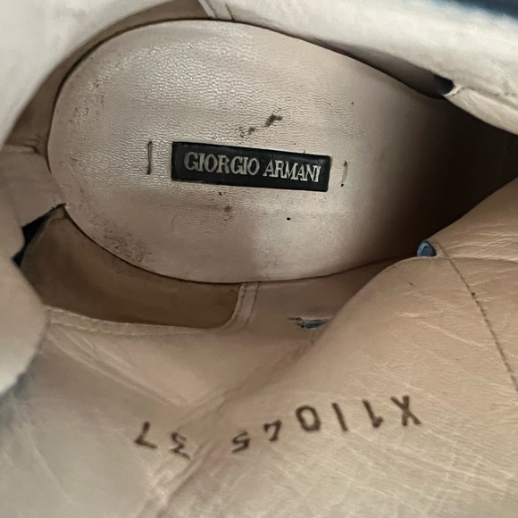 Giorgio Armani Suede Colourblock Pattern Booties - Picture 12 of 17